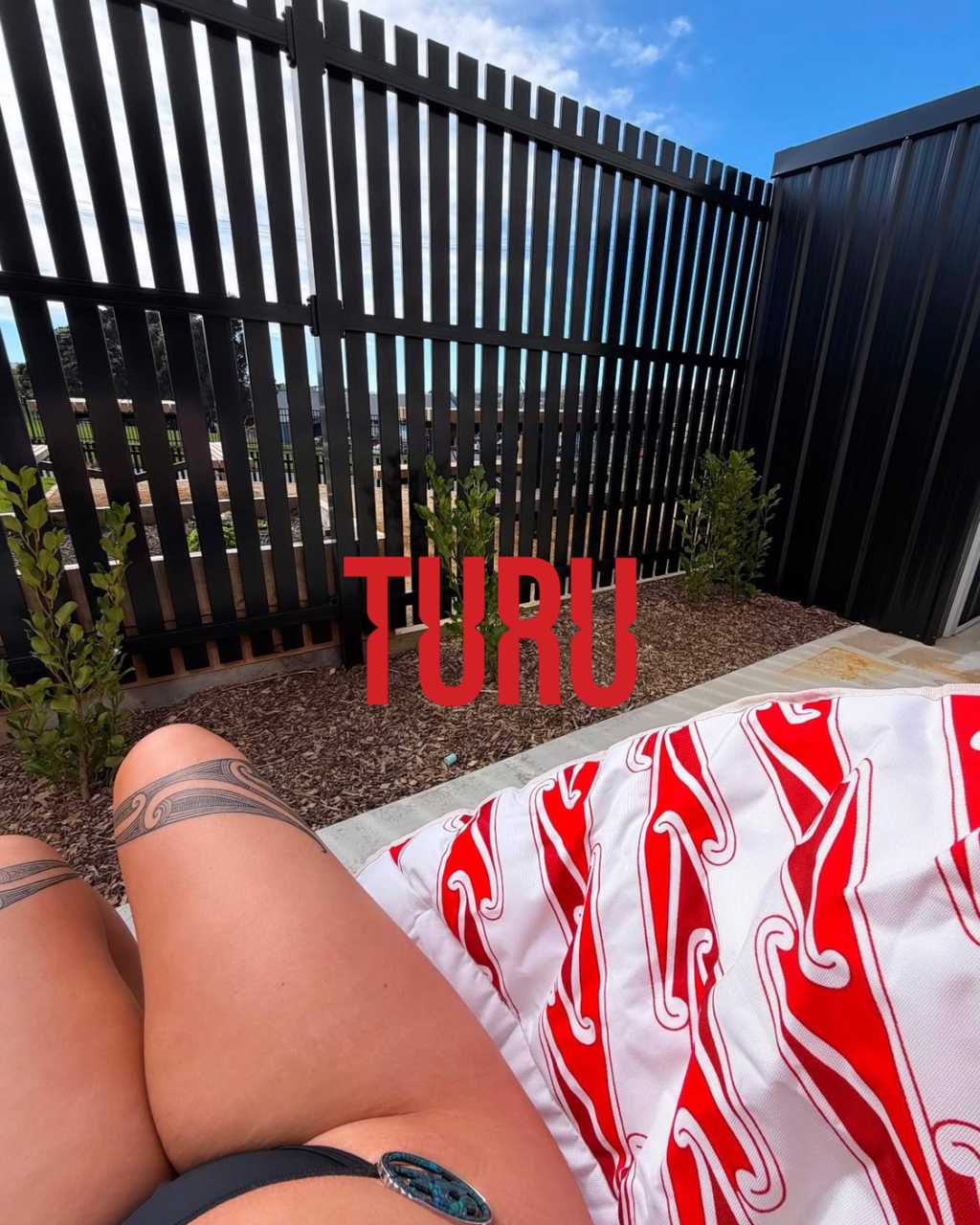 TURU Cream Māori Design Chair