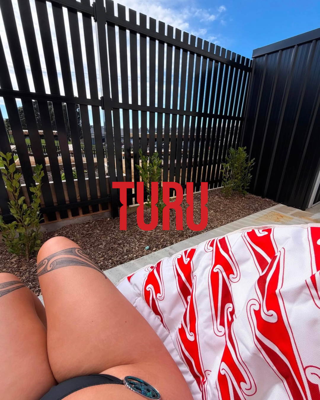 TURU Cream Māori Design Chair